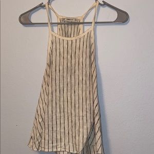 Off white striped tank top